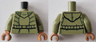 Torso SW Hoodie Jacket with Dark Green Lines, Black Belt with Gold Buckle Pattern / Olive Green Arms / Medium Nougat Hands