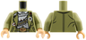Torso Jacket, White Collar, Light Bluish Gray Shirt, Bandolier, Dark Tan Buckle Pattern / Olive Green Arms / Medium Tan Hands