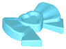 Friends Accessories Hair Decoration, Bow with Heart, Long Ribbon, and Small Pin
