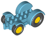 Duplo Car Base 2 x 6 Tractor with Mudguards and Yellow Wheels with Black Tires