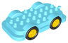 Duplo Car Base 4 x 8 with Yellow Wheels with Black Tires
