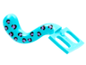 Minifigure Costume Tail Cat with Black and Medium Lavender Rosettes Pattern