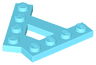 Wedge, Plate A-Shape with 2 Rows of 4 Studs