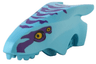 Dragon Head (Avatar Ikran) Jaw Upper with Dark Purple Stripes and Bright Light Orange Eyes Pattern
