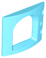 Duplo Door / Window Pane 1 x 4 x 3 Curved Front with Rounded Pane