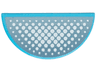 Tile, Round 1 x 2 Half with White Gradient Dots on Metallic Light Blue Background Pattern
