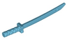 Minifigure, Weapon Sword, Shamshir / Katana (Square Guard) with Capped Pommel and Holes in Crossguard and Blade