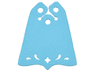 Mini Doll, Cape Cloth, Friends, Center Point at Bottom, 3 Small Top Holes and Swirl and Diamond Shaped Holes - Spongy Stretchable Fabric