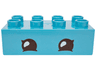 Duplo, Brick 2 x 4 with Dark Brown Eyes and Lower Eyelids Pattern