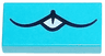 Tile 1 x 2 with Black Curved Mouth and White Teeth Pattern (Bunchu)