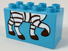 Duplo, Brick 2 x 4 x 2 with Zebra Feet Pattern