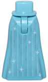 Mini Doll Hips and Skirt Full Length with Silver Dotted Lines and Sparkles Pattern - Thin Hinge