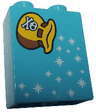 Duplo, Brick 1 x 2 x 2 with Stars and Yellow Money Bag with Skull and Bones Pattern (10604)