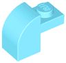 Slope, Curved 2 x 1 x 1 1/3 with Recessed Stud