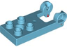Duplo, Plate 2 x 3 with 4 Studs and Hinge with Red Gaskets