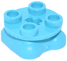 Legs with Plate Round 2 x 2 and Axle Hole - 2 Feet, Symmetrical