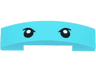Slope, Curved 4 x 1 x 2/3 Double with Black Eyes with Eyebrows and White Pupils Pattern