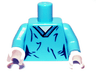 Torso Surgeon V-Neck Overalls with Wrinkles Pattern / Medium Azure Arms / White Hands