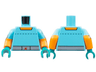 Torso Orange Collar, Dotted Line, Silver Belt Pattern / Orange Arms with Medium Azure Short Sleeves, Silver Tape, 'ON/OFF' Switch Pattern / Dark Turquoise Hands
