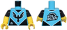 Torso Jersey with Black Bird Emblem and White 'ViTA RUSH' and Mountains Logo Pattern / Yellow Arms with Molded Black Short Sleeves Pattern / Yellow Hands