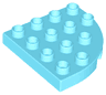 Duplo, Plate Round Corner 4 x 4