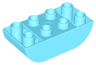 Duplo, Brick 2 x 4 Slope Curved Inverted Double
