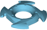 Ring 4 x 4 with 2 x 2 Hole and 4 Arrow Ends (Ninjago Spinner Crown)