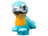Bird, Mini Doll Style with Bright Light Orange Chest, Black Eyes and Dark Bluish Gray Beak Pattern