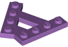 Wedge, Plate A-Shape with 2 Rows of 4 Studs