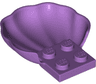 Clam / Scallop Shell with 4 Studs