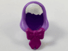 Mini Doll, Headgear Hood with White Bangs and Magenta Bow Pattern