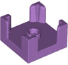Container, Box 2 x 2 x 1 Half with Stud and 4 Corner Supports