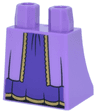 Lower Body, Skirt with Robe Ends with Gold Trim Open over Dark Purple Dress with Black Creases Pattern