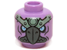 Minifigure, Head Alien Chima Vulture with Dark Bluish Gray Beak, Bright Light Blue Eyes, and Sand Green Headpiece Pattern