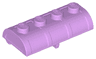 Container, Treasure Chest Lid Curved with Thick Hinge