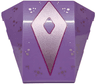 Wedge 4 x 4 Triple Curved No Studs with Metallic Pink Spots and Diamond with Cutout Pattern (Frozen Bruni)