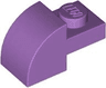 Slope, Curved 2 x 1 with Recessed Stud