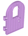 Door 1 x 4 x 6 Round Top with Window and Keyhole, Reinforced Edge