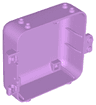 Container, Box 3 x 8 x 6 2/3 Half Back