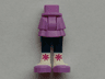 Mini Doll Hips and Skirt Layered, Dark Blue Legs and White Boots with Medium Lavender Toes and Magenta Snowflakes Pattern - Thick Hinge