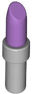 Minifigure, Utensil Lipstick with Light Bluish Gray Handle Pattern