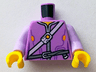 Torso Nexo Knights Female Jacket with Shoulder Strap and Belt Pattern / Lavender Arms / Yellow Hands