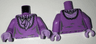 Torso Female Dress with Lavender Ruffled Collar Front and Back Pattern / Medium Lavender Arms / Lavender Hands