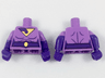 Torso Female, Wonder Twin Jayna Pattern / Dark Purple Arms with Molded Medium Lavender Short Sleeves Pattern / Dark Purple Hands