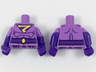 Torso Wonder Twin Zan Pattern / Dark Purple Arms with Molded Medium Lavender Short Sleeves Pattern / Dark Purple Hands