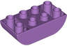 Duplo, Brick 2 x 4 Slope Curved Inverted Double