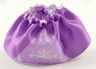 Duplo Wear Cloth Skirt Satin with Swirling Floral Design and Stardust on Lavender Underskirt Pattern