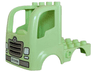 Duplo Car Body Truck 4 x 4 Flatbed with 4 Top Studs with Silver Grille and Bumper, White Headlights, and 'ECO456' Pattern