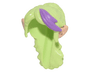 Mini Doll, Hair Long Tapered in Back with Braids and Medium Lavender Highlight in Bangs and Light Nougat Elves Ears Pattern
