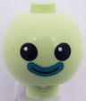 Brick, Round 2 x 2 Sphere with Stud / Robot Body with Black Eyes and Dark Azure Mouth Pattern